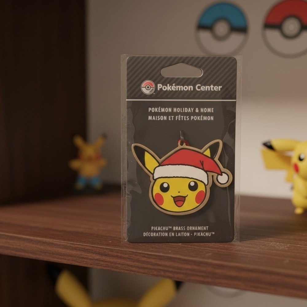 Pokemon Center Pikachu Brass Ornament Santa Hat Holiday Home 2020 New